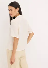 Blouse met reverskraag van satijn, bonprix