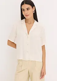 Blouse met reverskraag van satijn, bonprix
