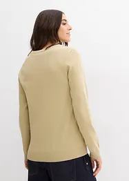 Gebreid vest met ronde hals, bonprix