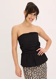 Strapless blousetop met peplum, bonprix