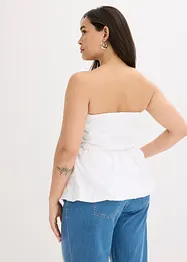Strapless blousetop met peplum, bonprix