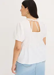 Blouse met pofmouwen en knopen, bonprix