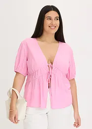 Blouse met strikjes, bonprix