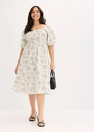 Midi jurk met pofmouwen, bonprix