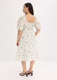 Midi jurk met pofmouwen, bonprix