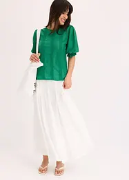 Shirt met broderie anglaise en volants, bonprix
