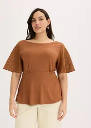 Shirt met kanten mouwen, bonprix