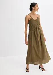 Maxi jurk met versiering in de vorm van oogjes, bonprix