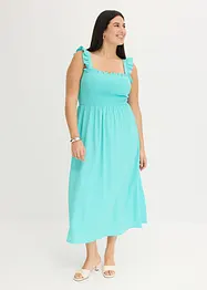 Jersey jurk, gesmokt, bonprix