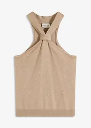 Gebreide haltertop van zachte viscose, bonprix