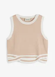 Cropped gebreide top met gedraaide zoom, bonprix