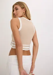 Cropped gebreide top met gedraaide zoom, bonprix