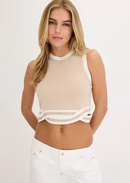 Cropped gebreide top met gedraaide zoom, bonprix