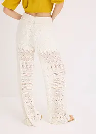 Slip-on broek met met gebreid ajour-patroon, bonprix