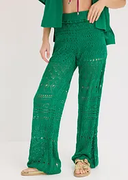 Slip-on broek met met gebreid ajour-patroon, bonprix