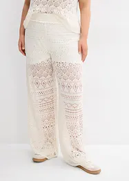 Slip-on broek met met gebreid ajour-patroon, bonprix