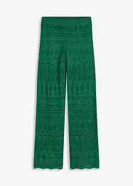 Slip-on broek met met gebreid ajour-patroon, bonprix