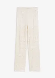 Slip-on broek met met gebreid ajour-patroon, bonprix