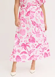 Maxi rok gedessineerd van gestructureerde viscose, bonprix