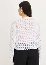 Kort vest in gehaakte look, bonprix