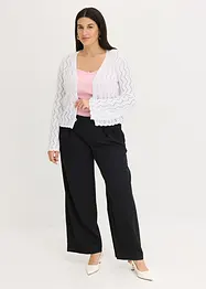 Kort vest in gehaakte look, bonprix