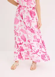 Maxi rok gedessineerd van gestructureerde viscose, bonprix