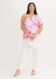 One-shoulder blouse van gestructureerde viscose, bonprix