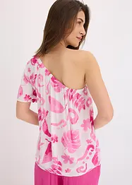 One-shoulder blouse van gestructureerde viscose, bonprix