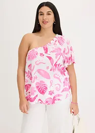 One-shoulder blouse van gestructureerde viscose, bonprix