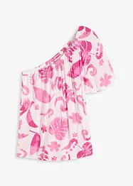 One-shoulder blouse van gestructureerde viscose, bonprix