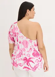 One-shoulder blouse van gestructureerde viscose, bonprix