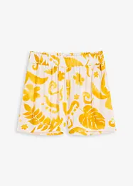Korte short met print van gestructureerde viscose, bonprix