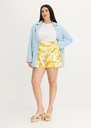 Korte short met print van gestructureerde viscose, bonprix