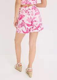 Korte short met print van gestructureerde viscose, bonprix