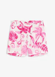 Korte short met print van gestructureerde viscose, bonprix
