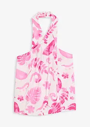 Blousetop met halternek van gestructureerde viscose, bonprix