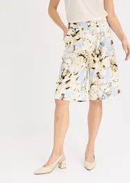 Bermuda met viscose en bandplooien, bonprix