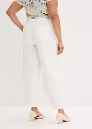 Twill broek van katoen met bandplooien, bonprix