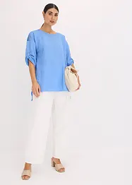 Tuniek met structuur en kanten band, bonprix