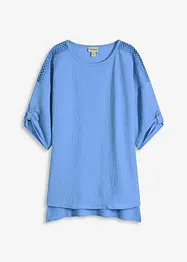 Tuniek met structuur en kanten band, bonprix