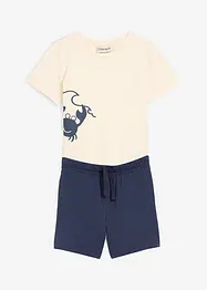 T-shirt en korte broek (2-dlg. set) van biologisch katoen, bonprix