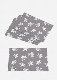 Placemats met bloemmotief van biologisch katoen (set van 4), bonprix