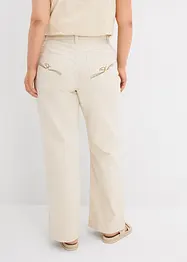 Wide leg mid waist jeans met een comfortabele band, bonprix