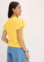 Shirt met volants op de mouwen, bonprix