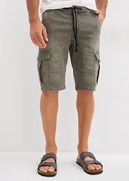 Regular fit sweat jeans bermuda, bonprix
