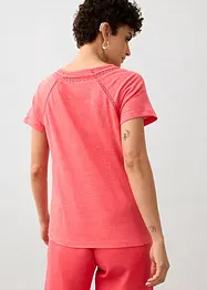 Shirt van puur linnen met kant, bonprix