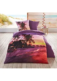 Dubbelzijdige dekbedovertrek met strandmotief, bonprix