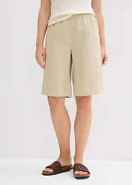 Bermuda met linnen en high waist comfortband, bonprix