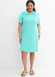 Frotté jurk met polokraag, bonprix