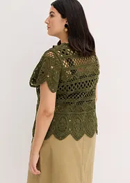 Cropped crochet vest, bonprix
